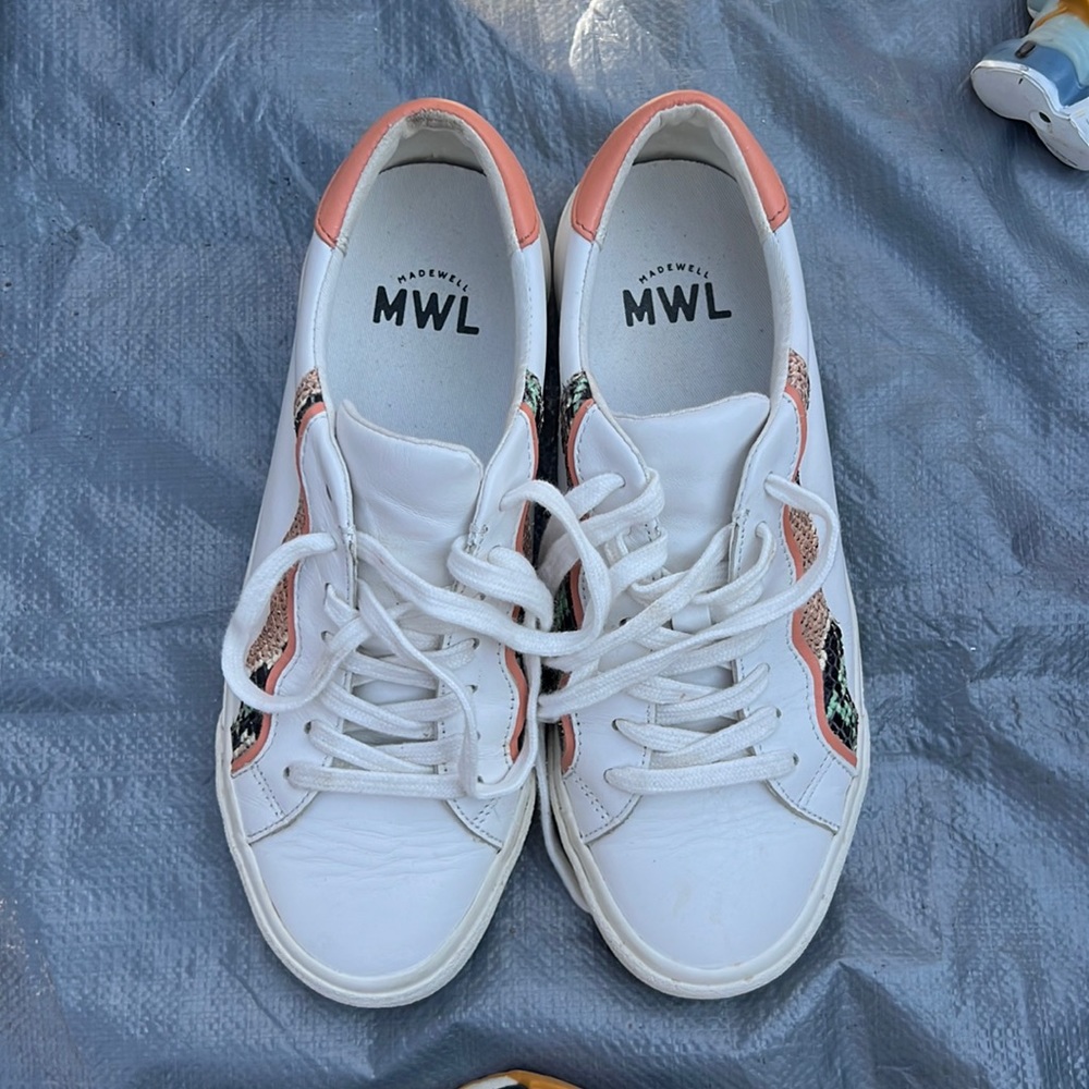 Women Madewell Sidewalk Papacord Sweet Tulip Low Top Sneakers US 8